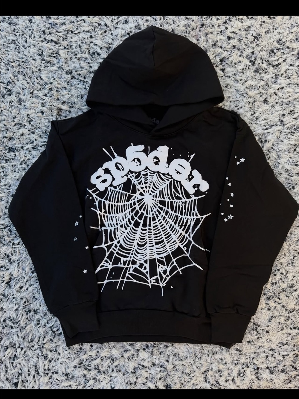 Black hoodie sp5der size S
